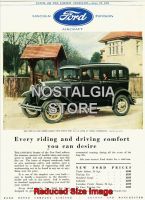 1931 Ford Model A DeLuxe Fordor Saloon advert - Retro Car Ads -  The Nostalgia Store